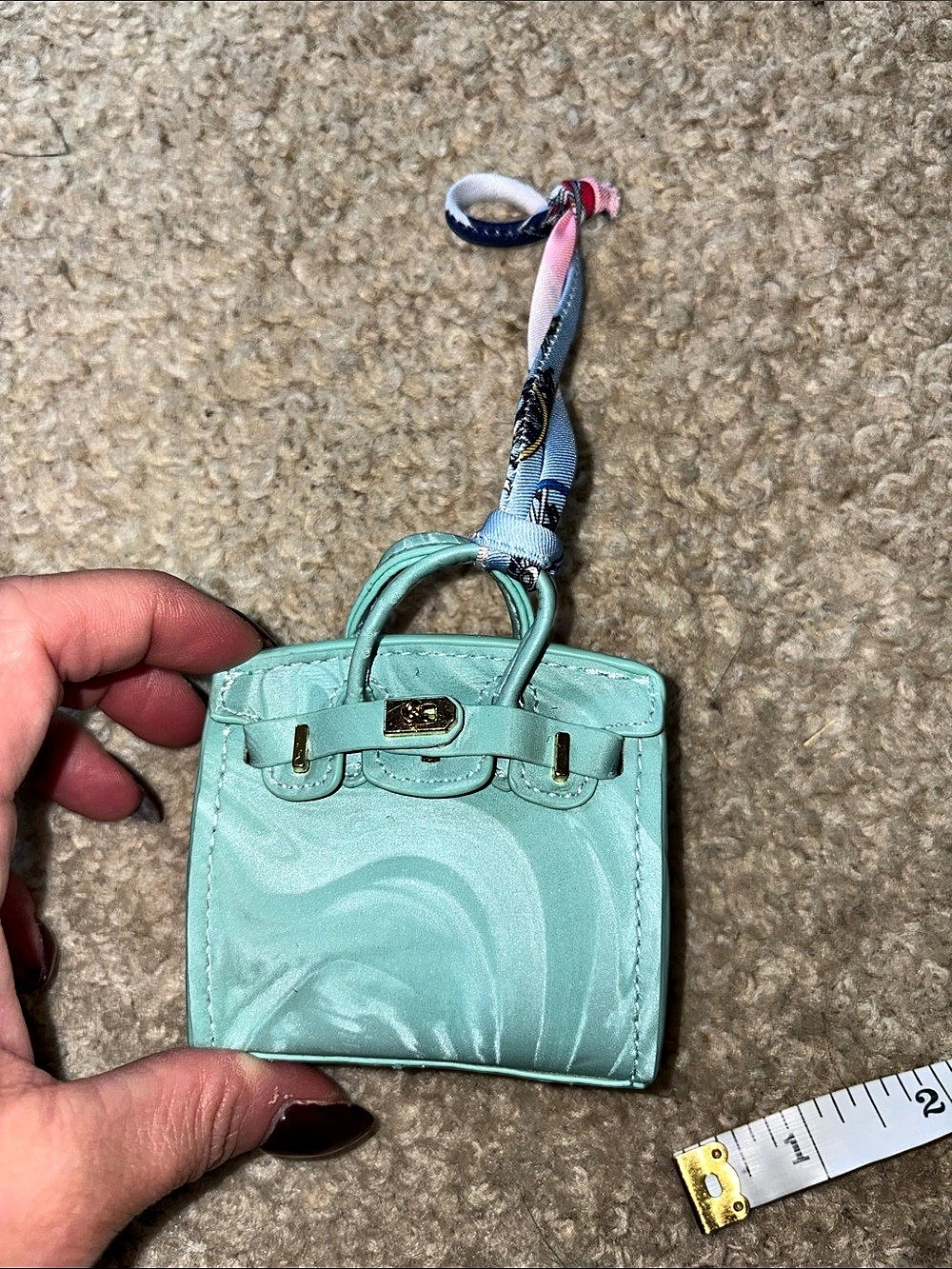 Inspired Mini Bag in Bluish Green